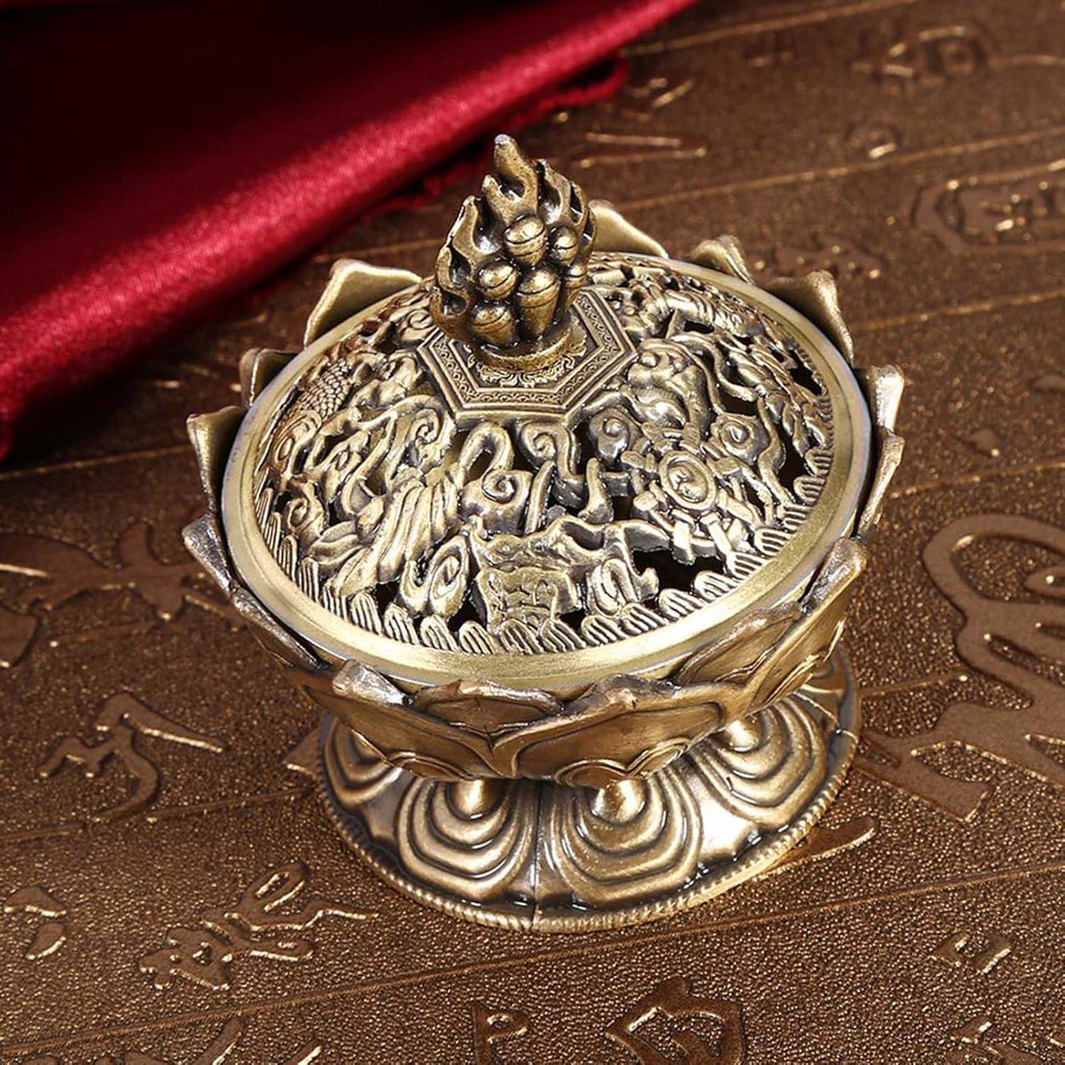 Quemador de Incienso Loto Kodrily de Aleación de Zinc 7x7cm