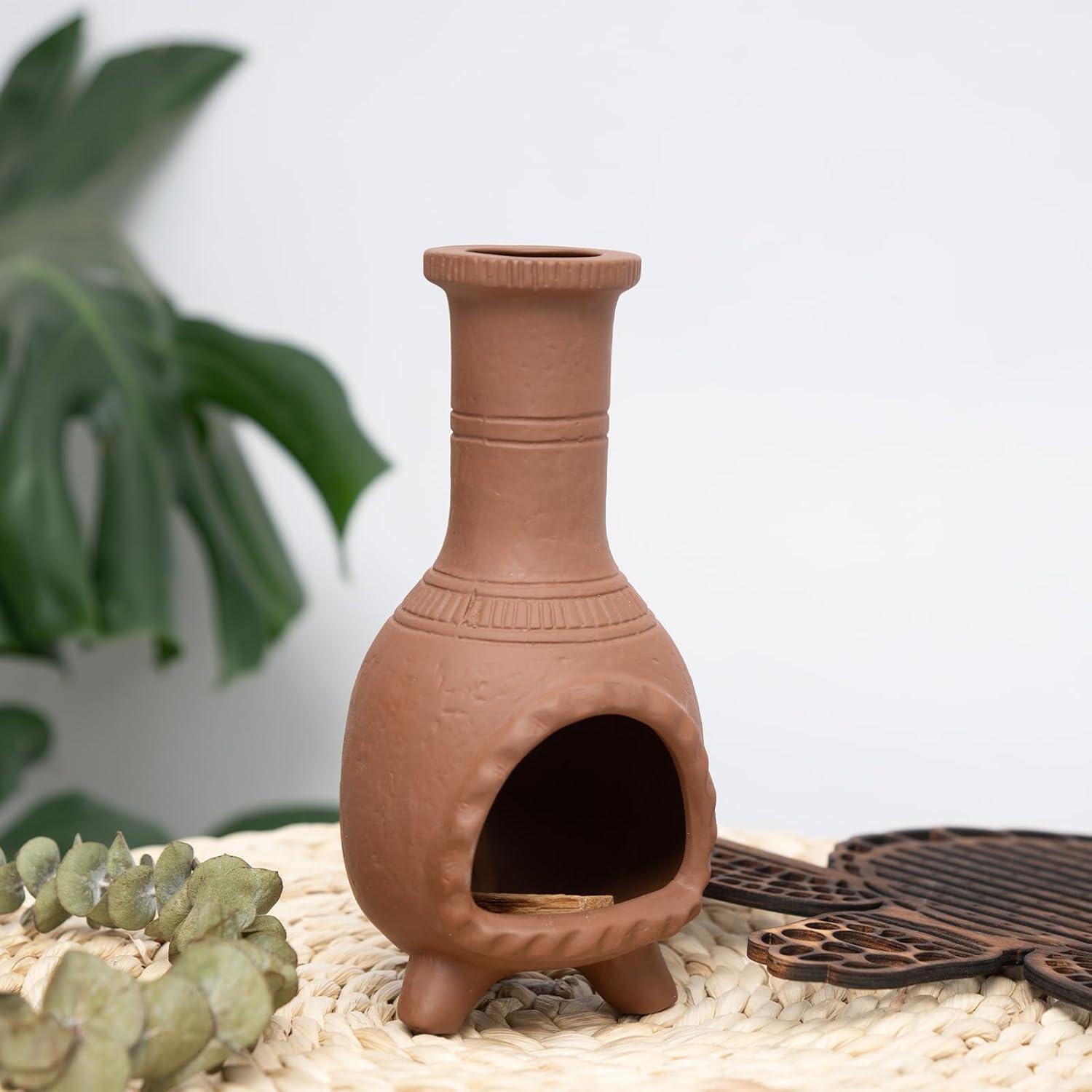 Soporte de Palo Santo Terracota MOUGIGI Estilo Mexicano 19cm