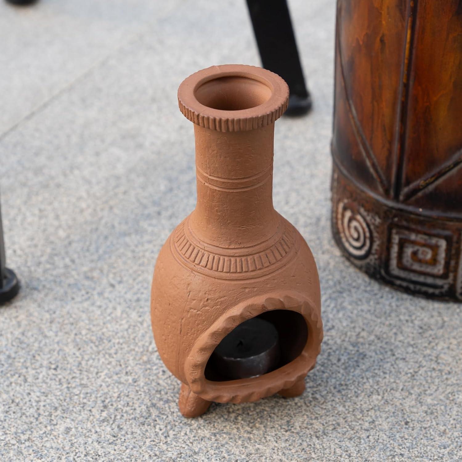 Soporte de Palo Santo Terracota MOUGIGI Estilo Mexicano 19cm