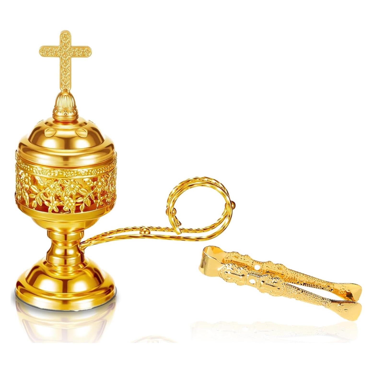 Quemador de Incienso Dorado Lemitung - Compacto y Duradero