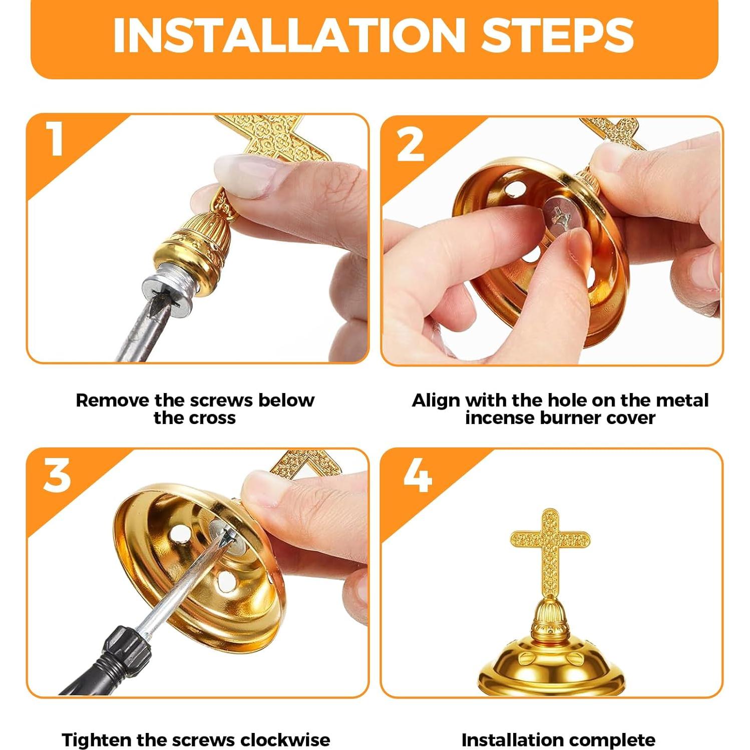 Quemador de Incienso Dorado Lemitung - Compacto y Duradero