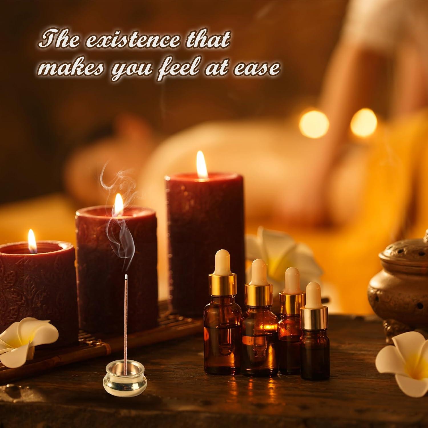 Soporte de Incienso HOKPA 4 Piezas Cobre Dorado Mini