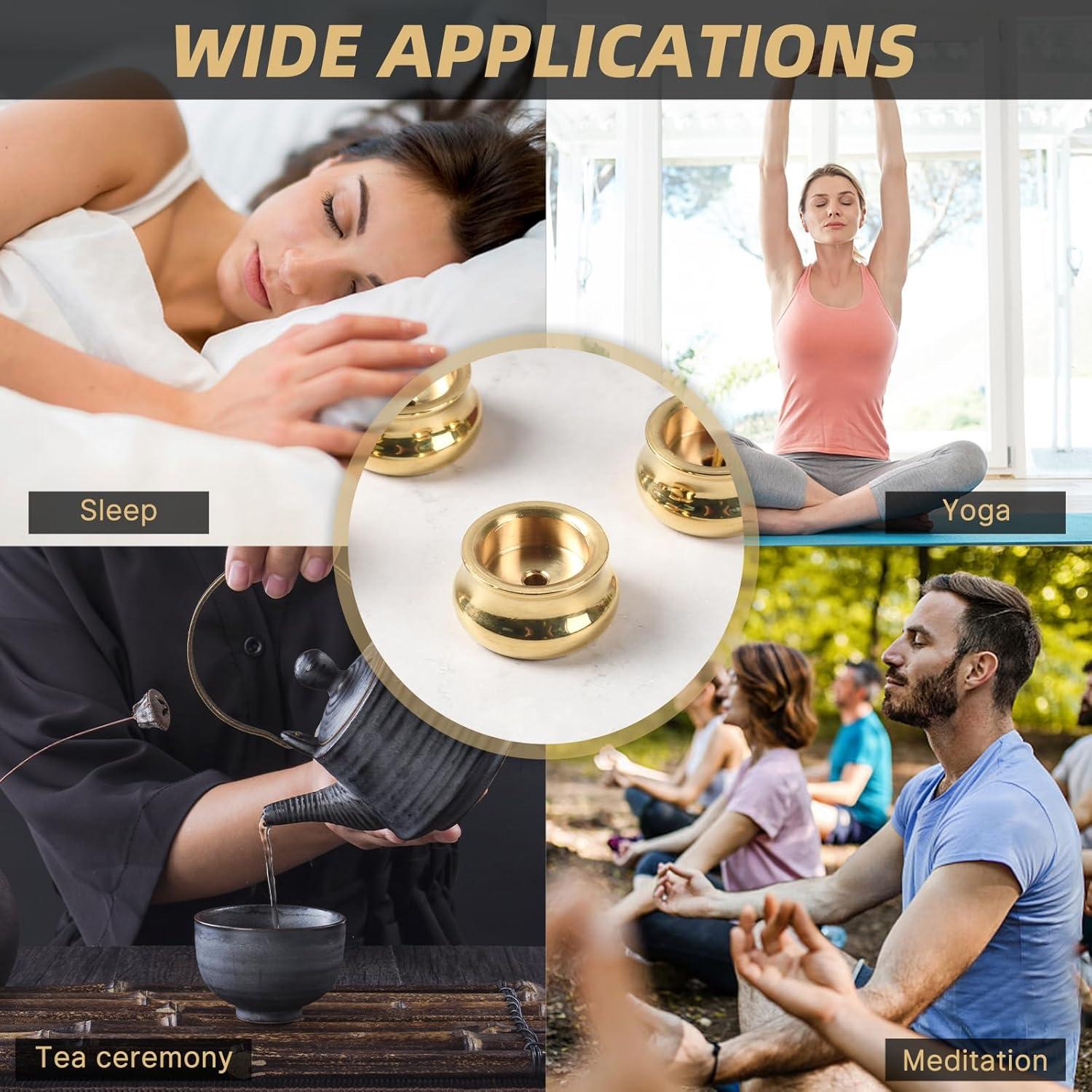 Soporte de Incienso HOKPA 4 Piezas Cobre Dorado Mini