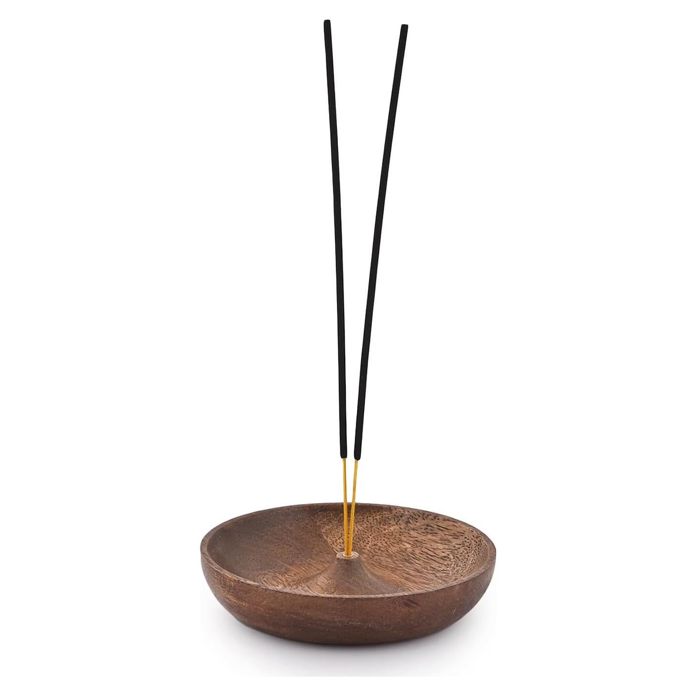 Tazón Redondo de Madera Samhita para Incienso 12.7 cm