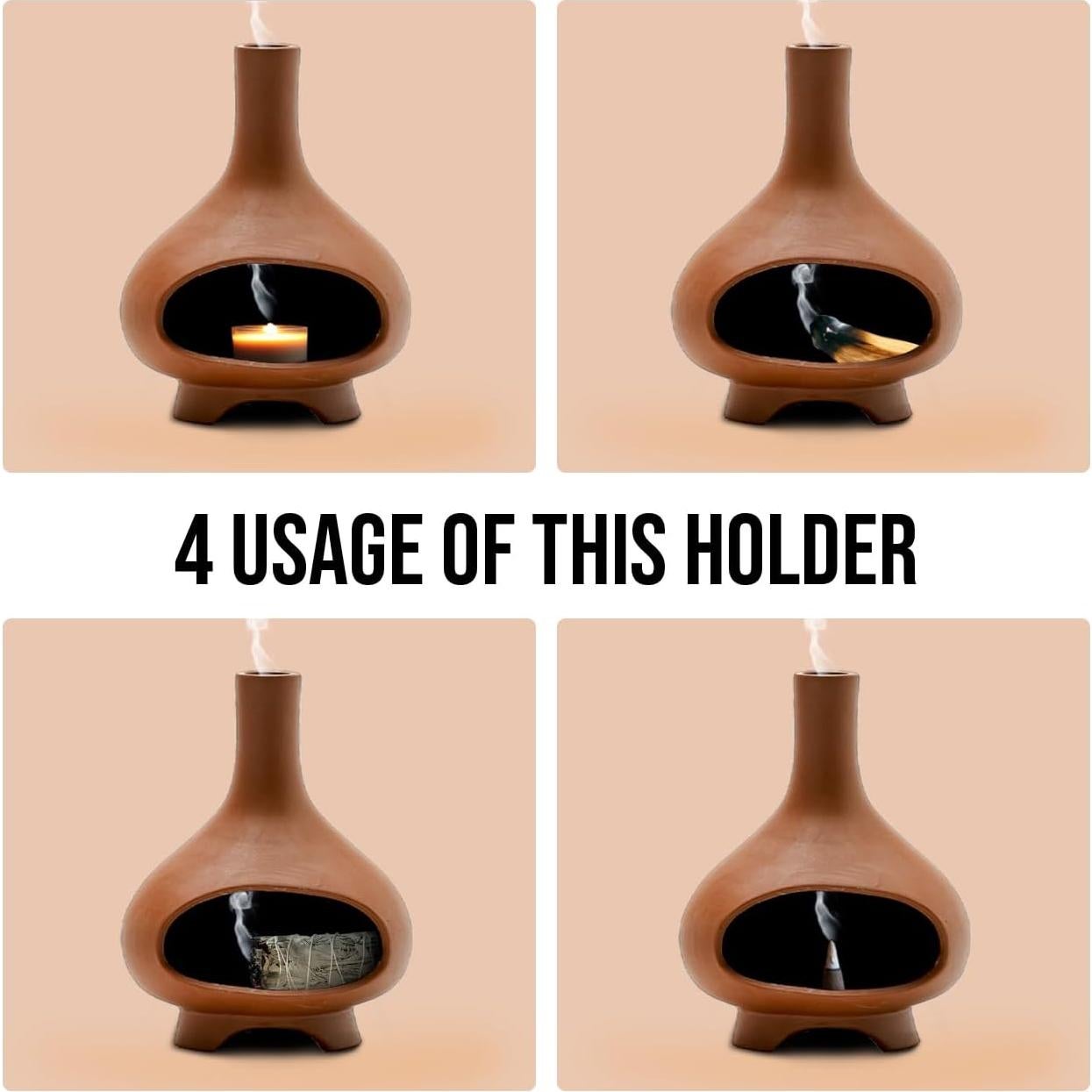 Quemador de Incienso Cerámica XINXINGDINGSHENG Horno 13.5x16.5cm