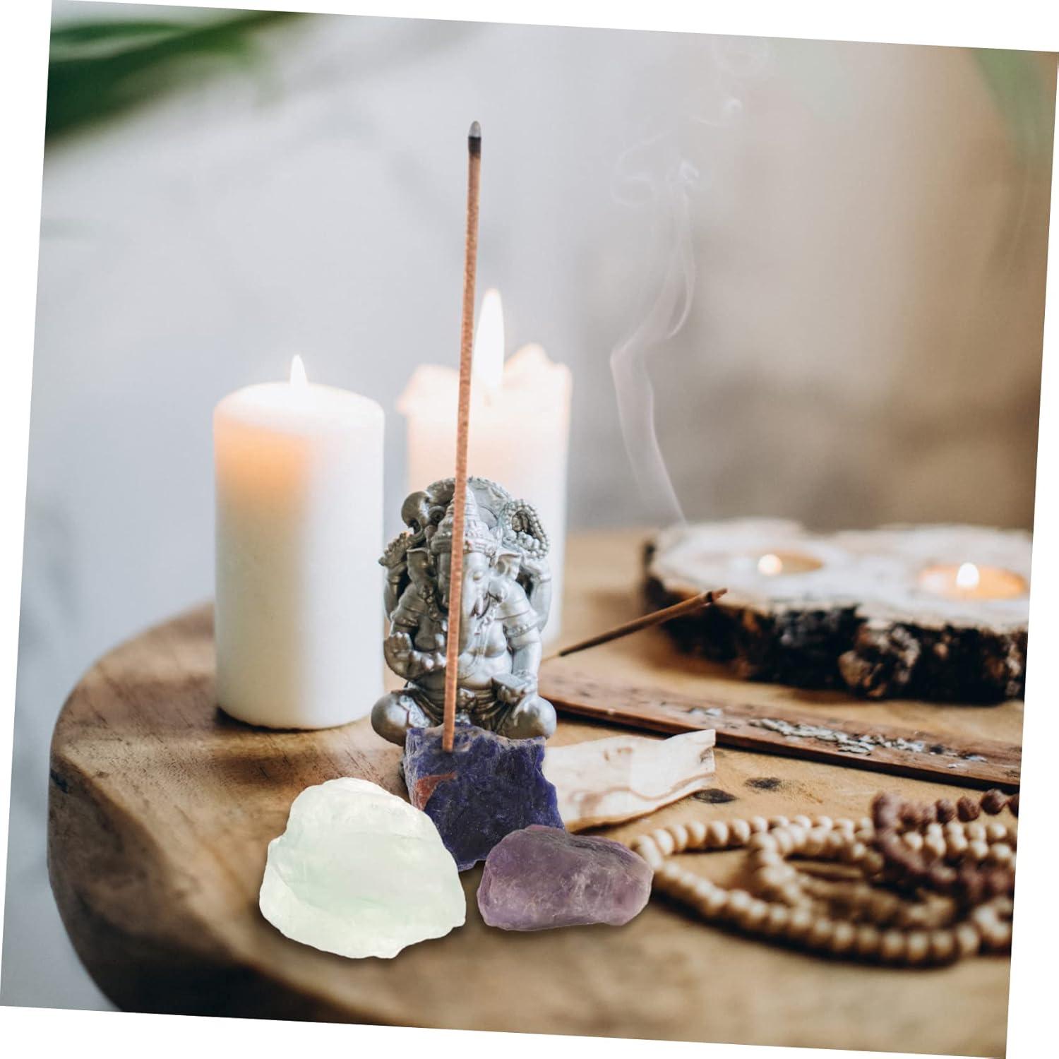 Juego de 5 Soportes de Incienso OUNONA Cristal Natural