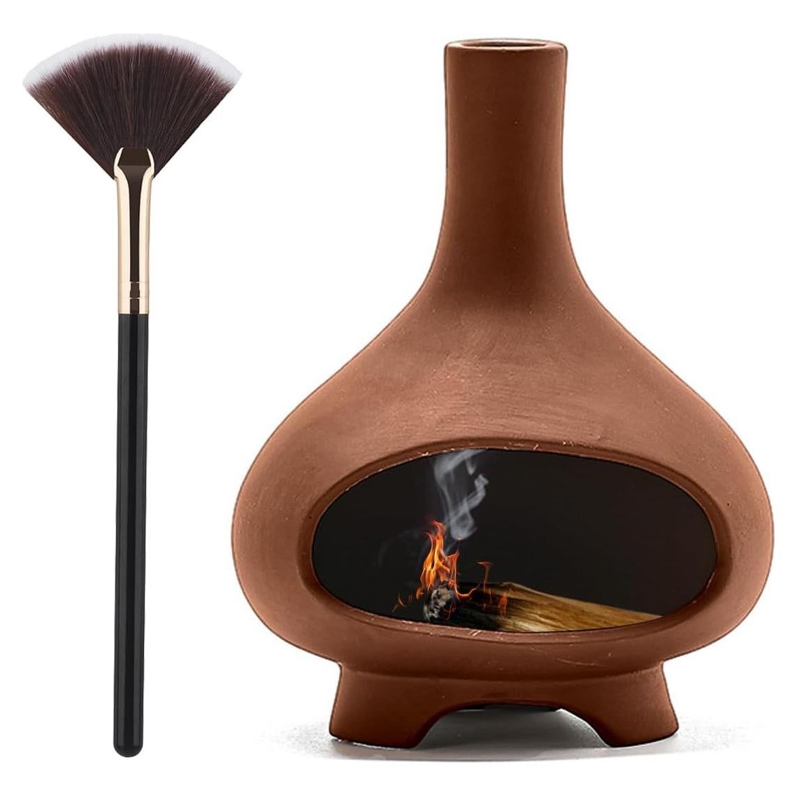 Soporte de Palo Santo Cerámica BENEONY UMAIL Rojo 12.48x7.87cm