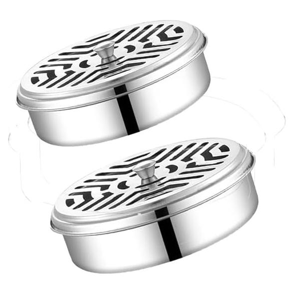 Soporte de Bobina de Incienso Acero Inoxidable 15x5 cm