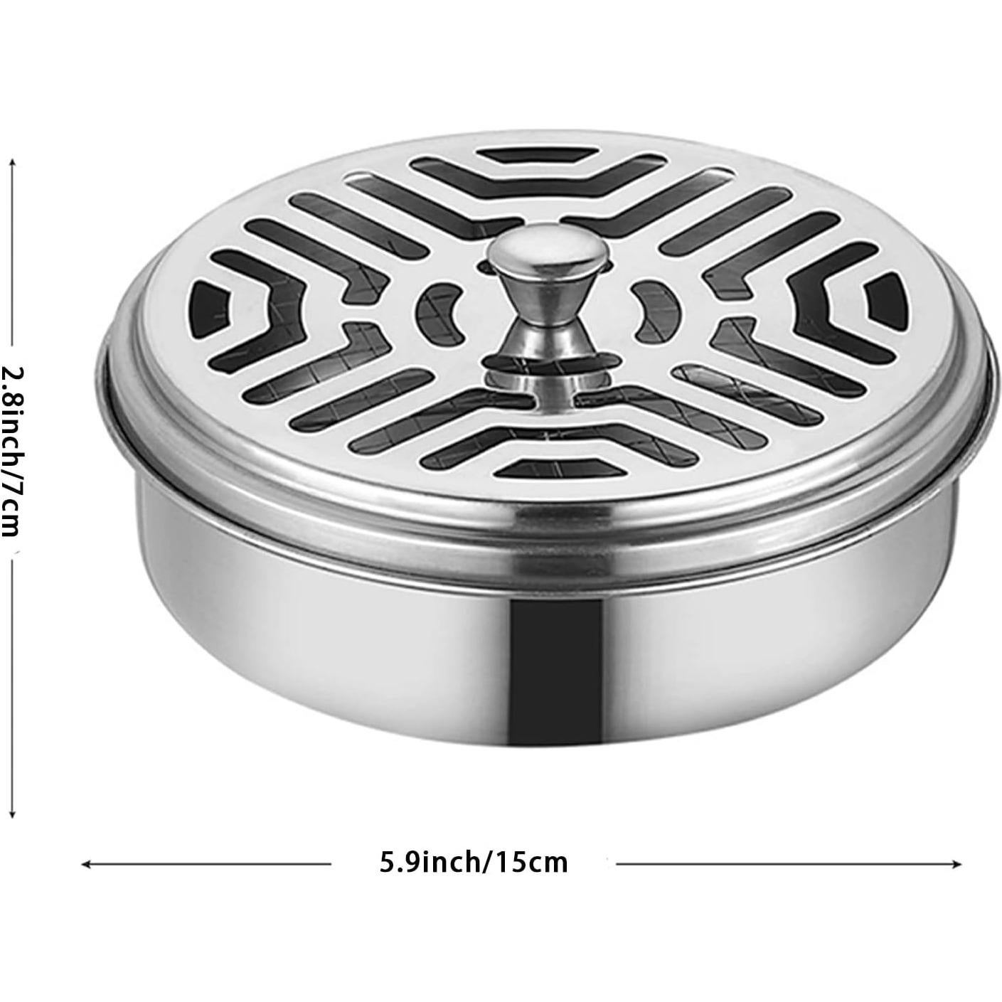 Soporte de Bobina de Incienso Acero Inoxidable 15x5 cm
