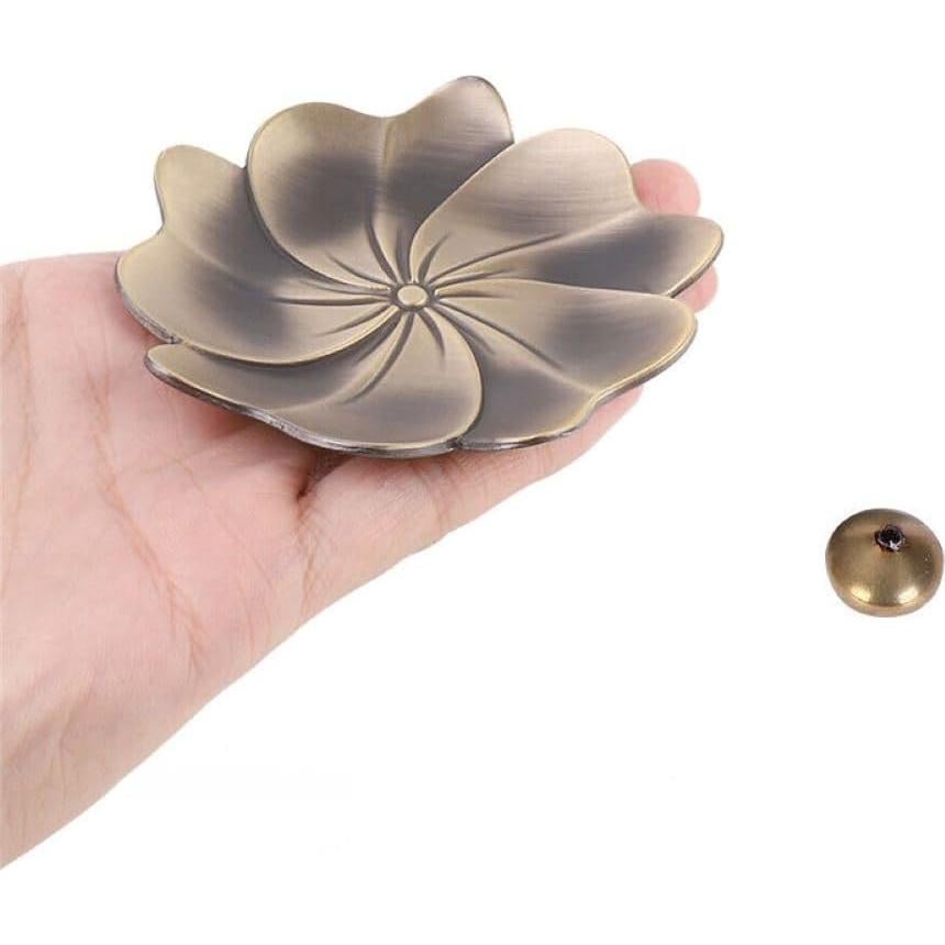 Soporte de Incienso VOKOLA Loto de Latón 4 Piezas 9cm