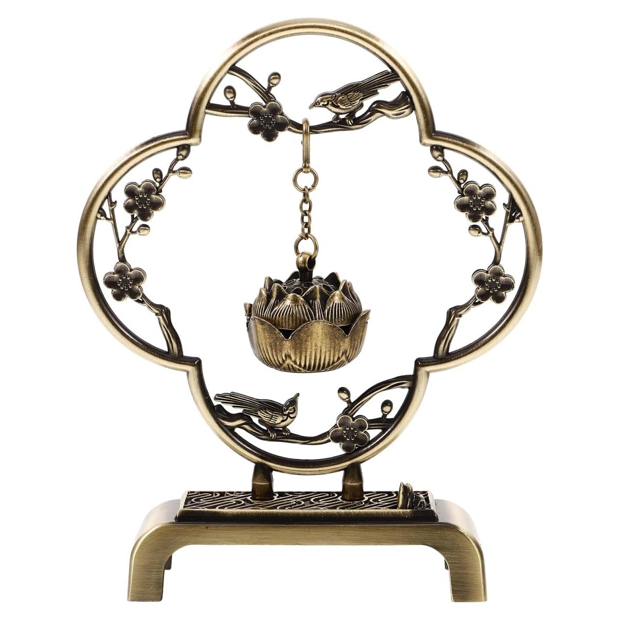 Incensario Colgante Homoyoyo de Aleación Vintage 16cm