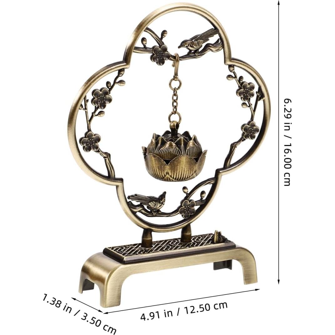 Incensario Colgante Homoyoyo de Aleación Vintage 16cm