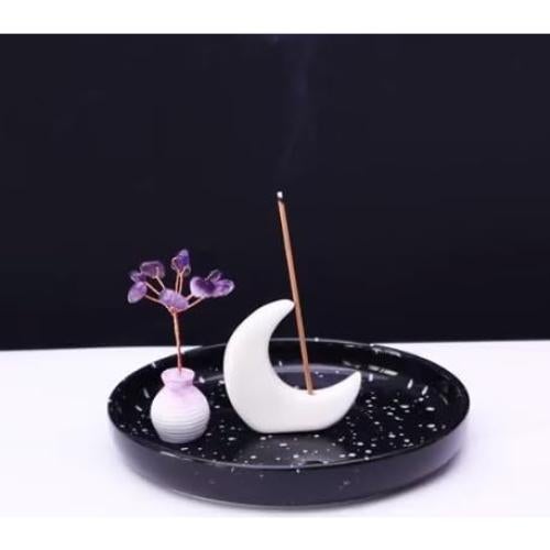 Soporte de Incienso Cerámica NUOLUTH Media Luna 13 cm