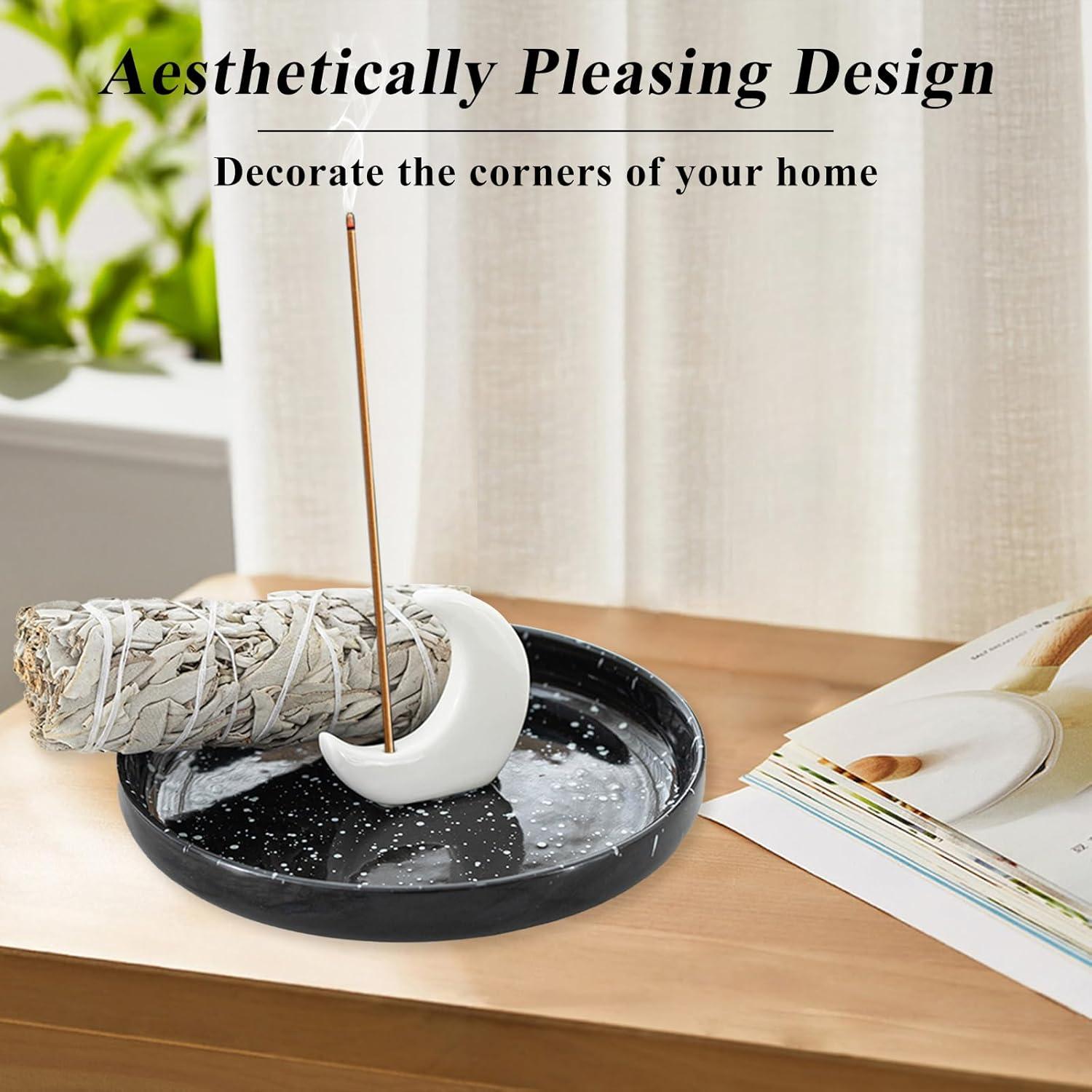 Soporte de Incienso Cerámica NUOLUTH Media Luna 13 cm