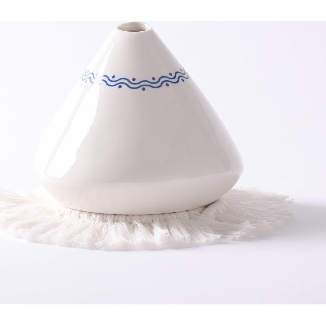 Soporte para Palo Santo Cerámica Akaguies Blanco y Azul