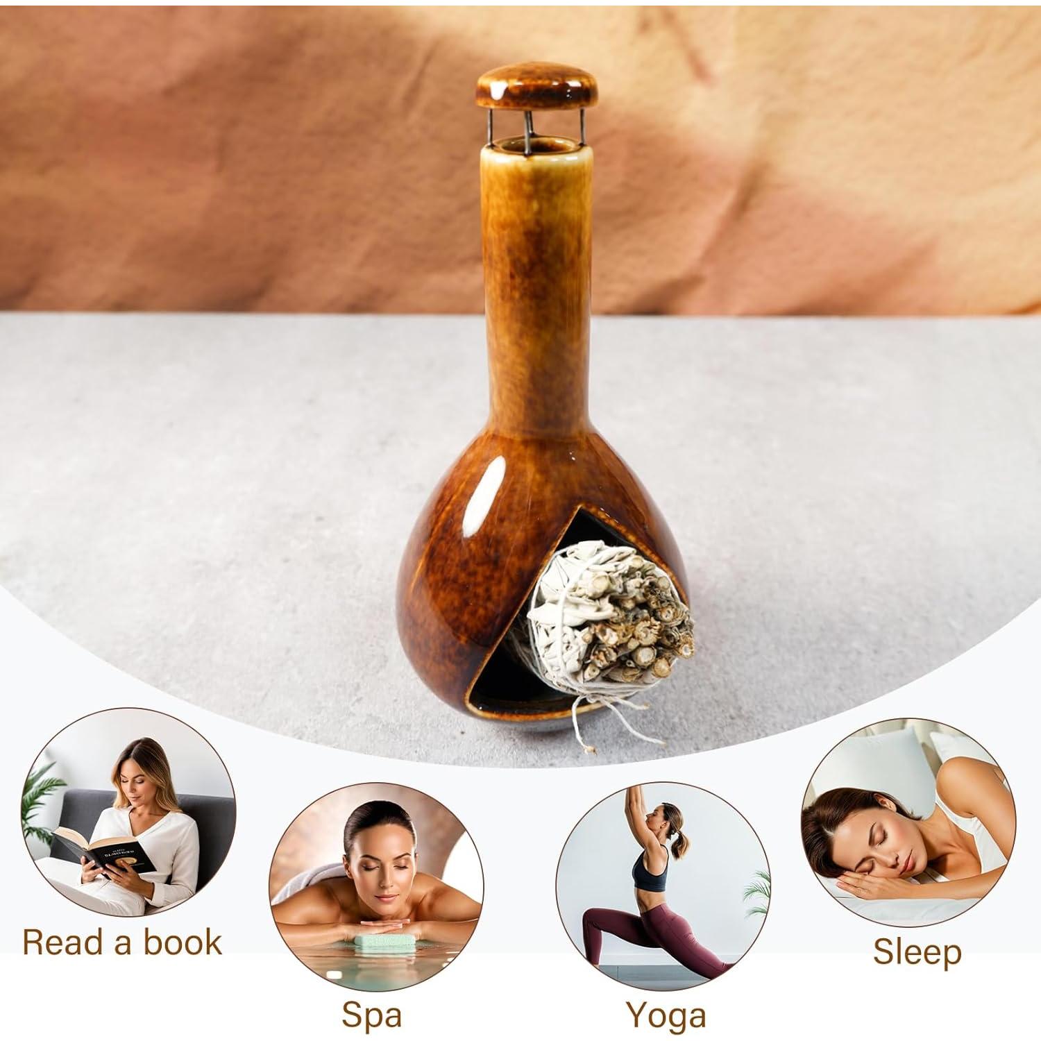 Soporte de Palo Santo Cerámica Premium MOUGIGI 20.5 cm