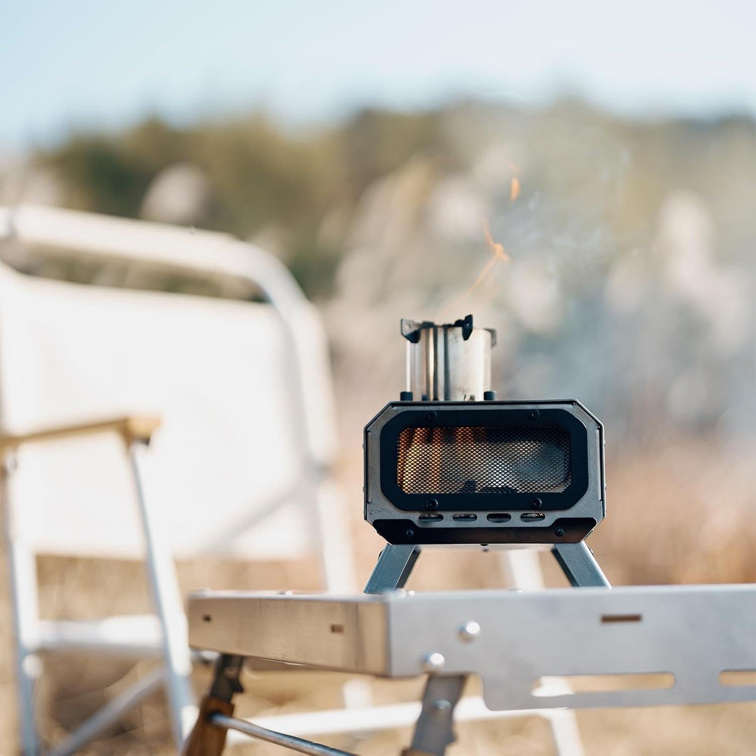 Mini Estufa de Incienso 2.0 GOOUT SPRINGHILL Plata 14x10x16.3 cm