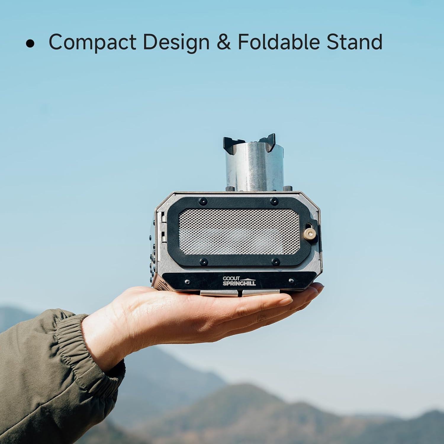 Mini Estufa de Incienso 2.0 GOOUT SPRINGHILL Plata 14x10x16.3 cm