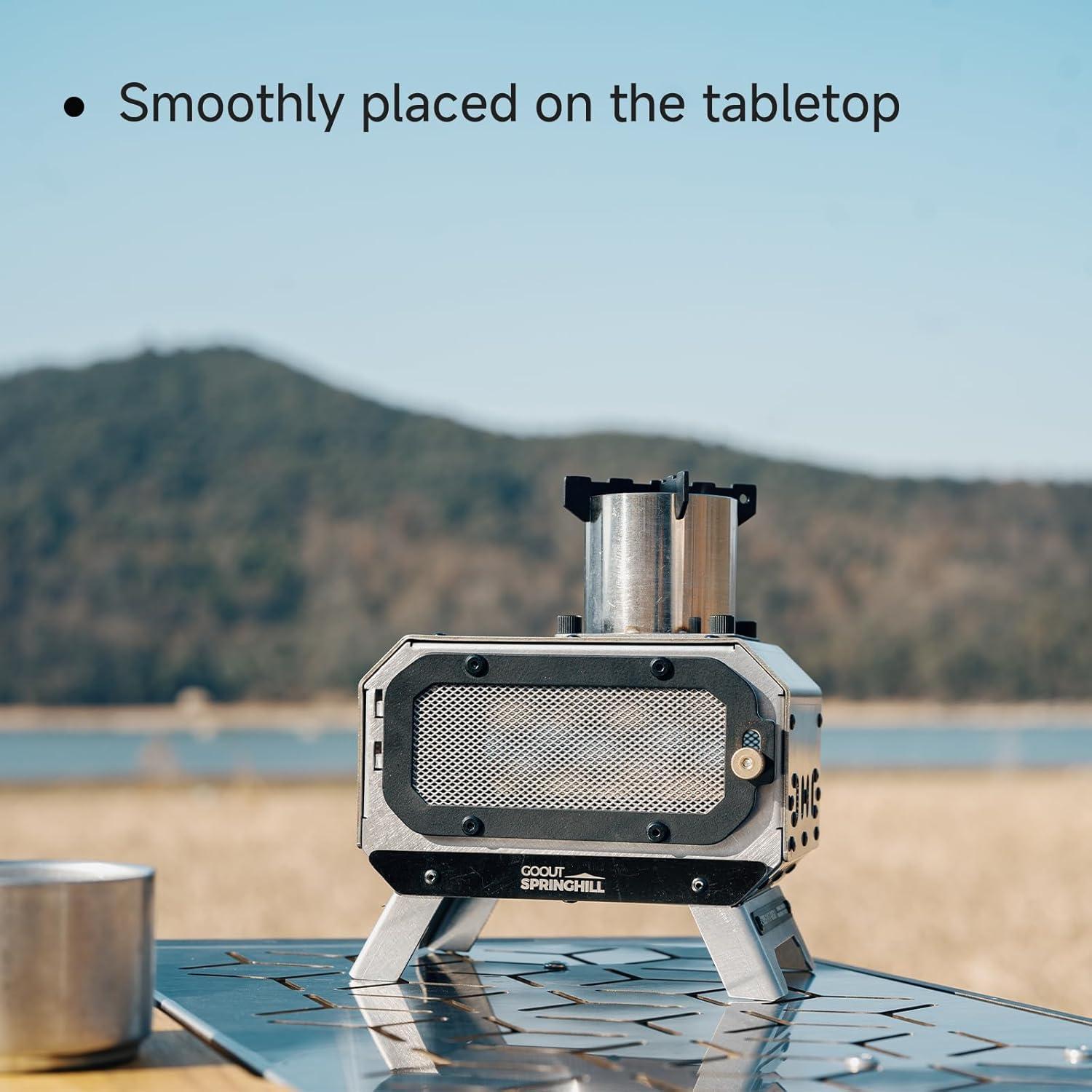 Mini Estufa de Incienso 2.0 GOOUT SPRINGHILL Plata 14x10x16.3 cm