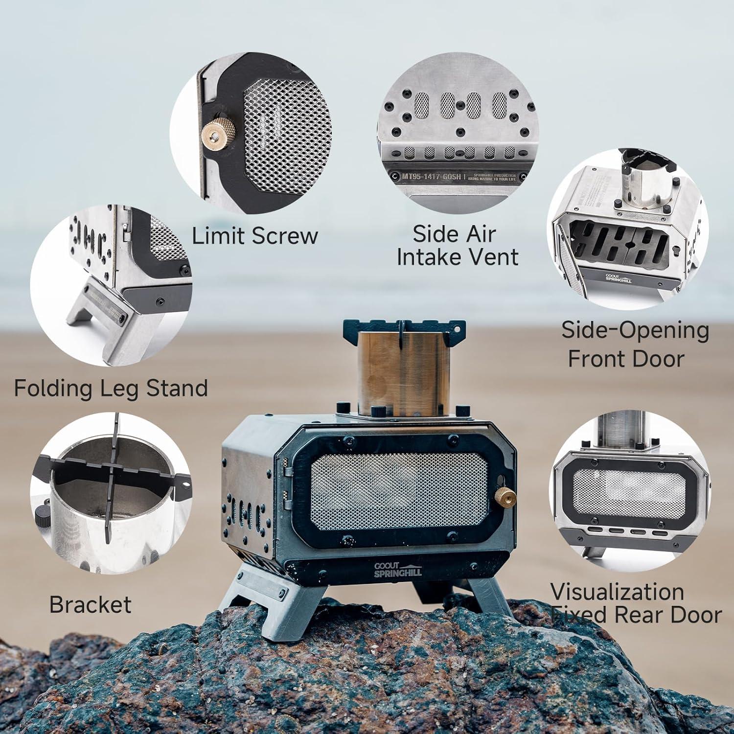 Mini Estufa de Incienso 2.0 GOOUT SPRINGHILL Plata 14x10x16.3 cm