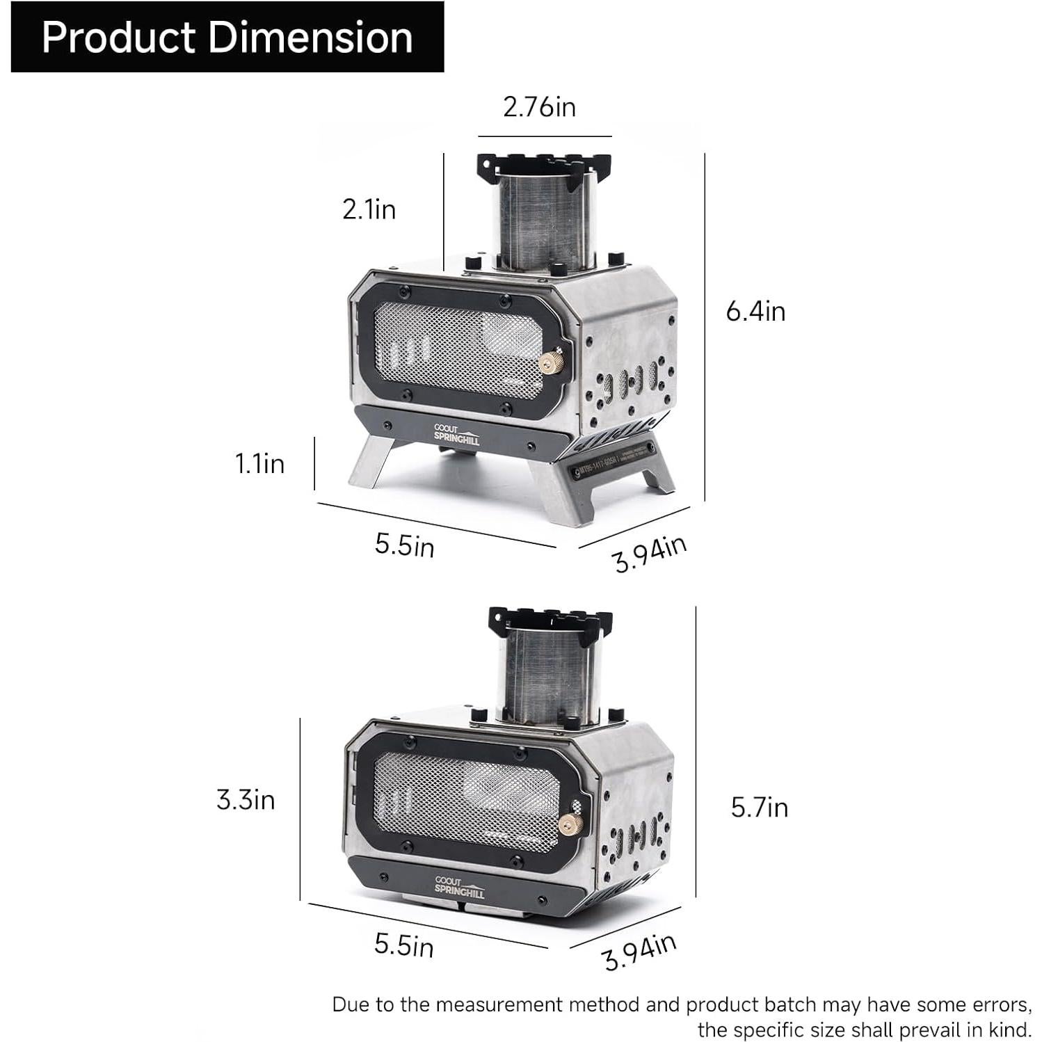 Mini Estufa de Incienso 2.0 GOOUT SPRINGHILL Plata 14x10x16.3 cm