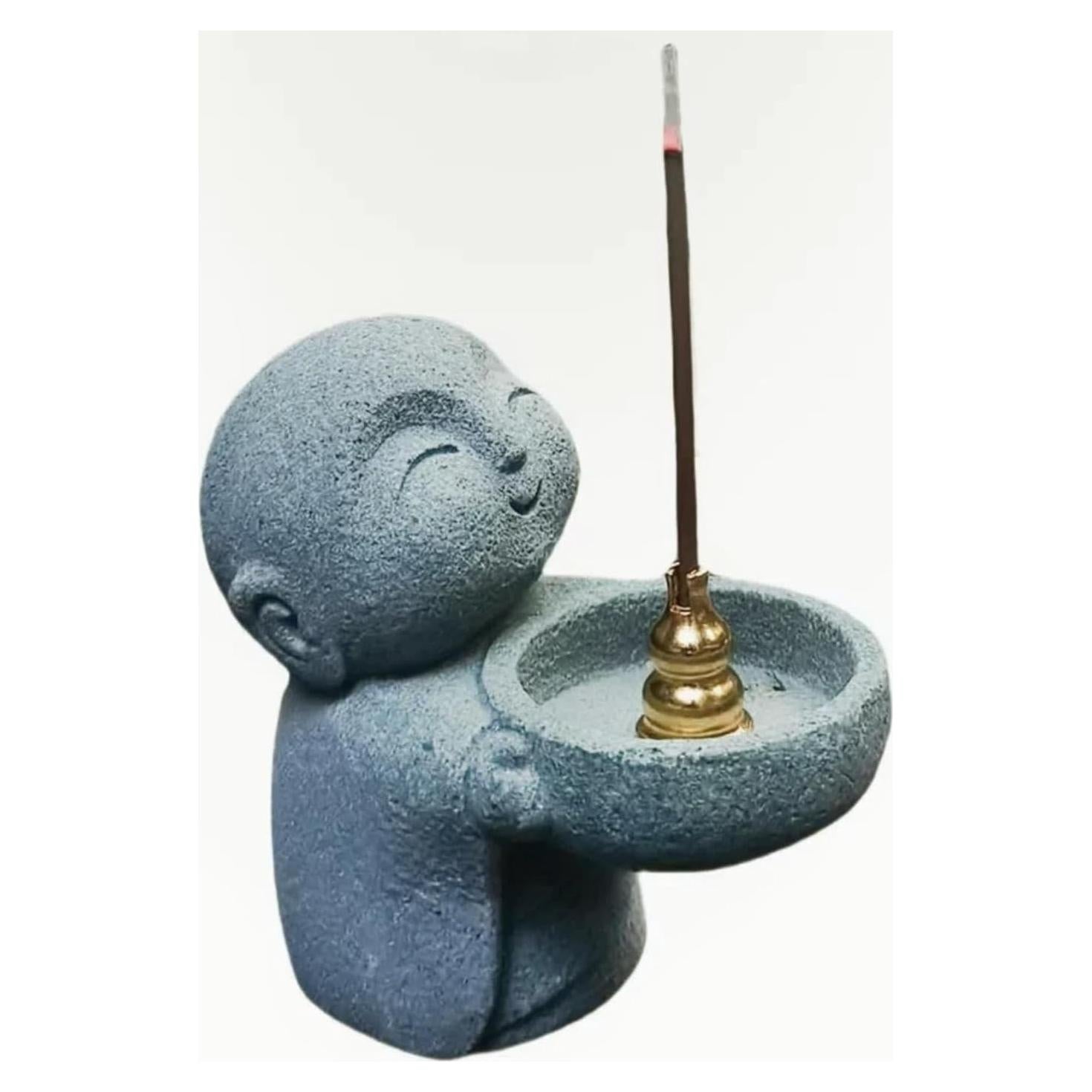 Estatua de Buda Zen LWDUDE con Soporte para Vela y Incienso