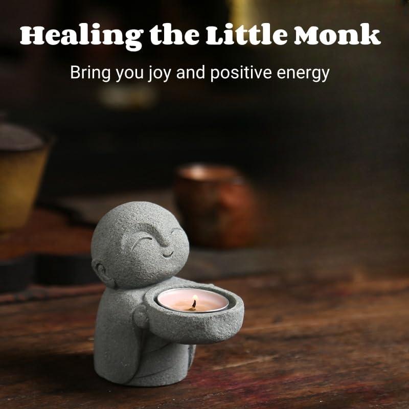 Estatua de Buda Zen LWDUDE con Soporte para Vela y Incienso