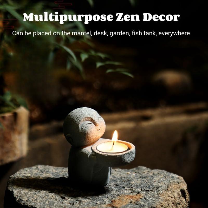 Estatua de Buda Zen LWDUDE con Soporte para Vela y Incienso