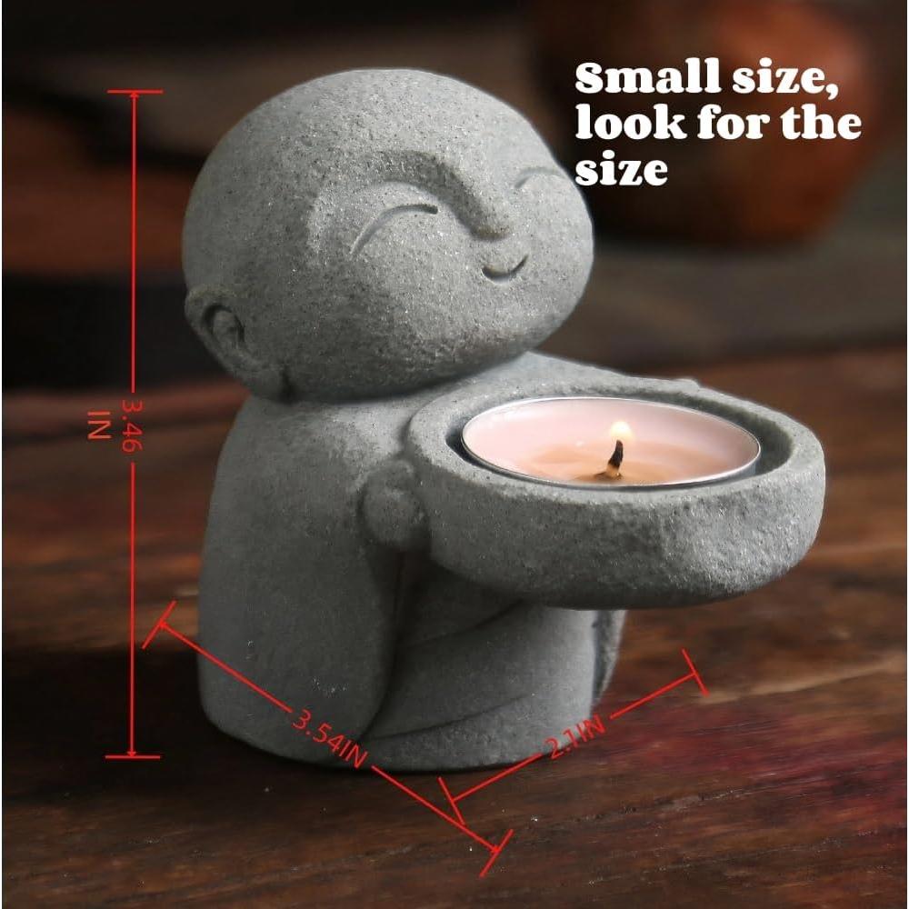 Estatua de Buda Zen LWDUDE con Soporte para Vela y Incienso