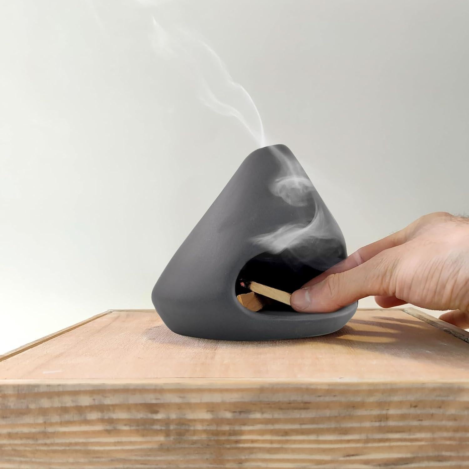 Soporte de Incienso Cerámica MrMrKura 3 en 1 Negro