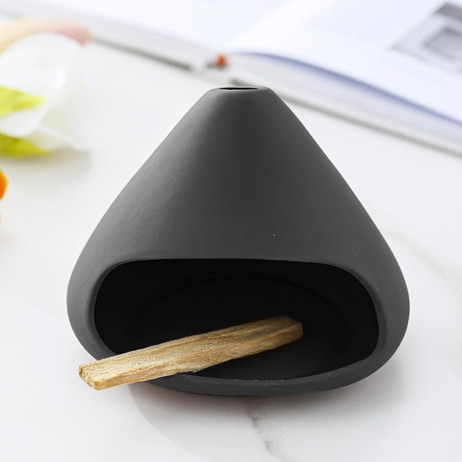 Soporte de Incienso Cerámica MrMrKura 3 en 1 Negro