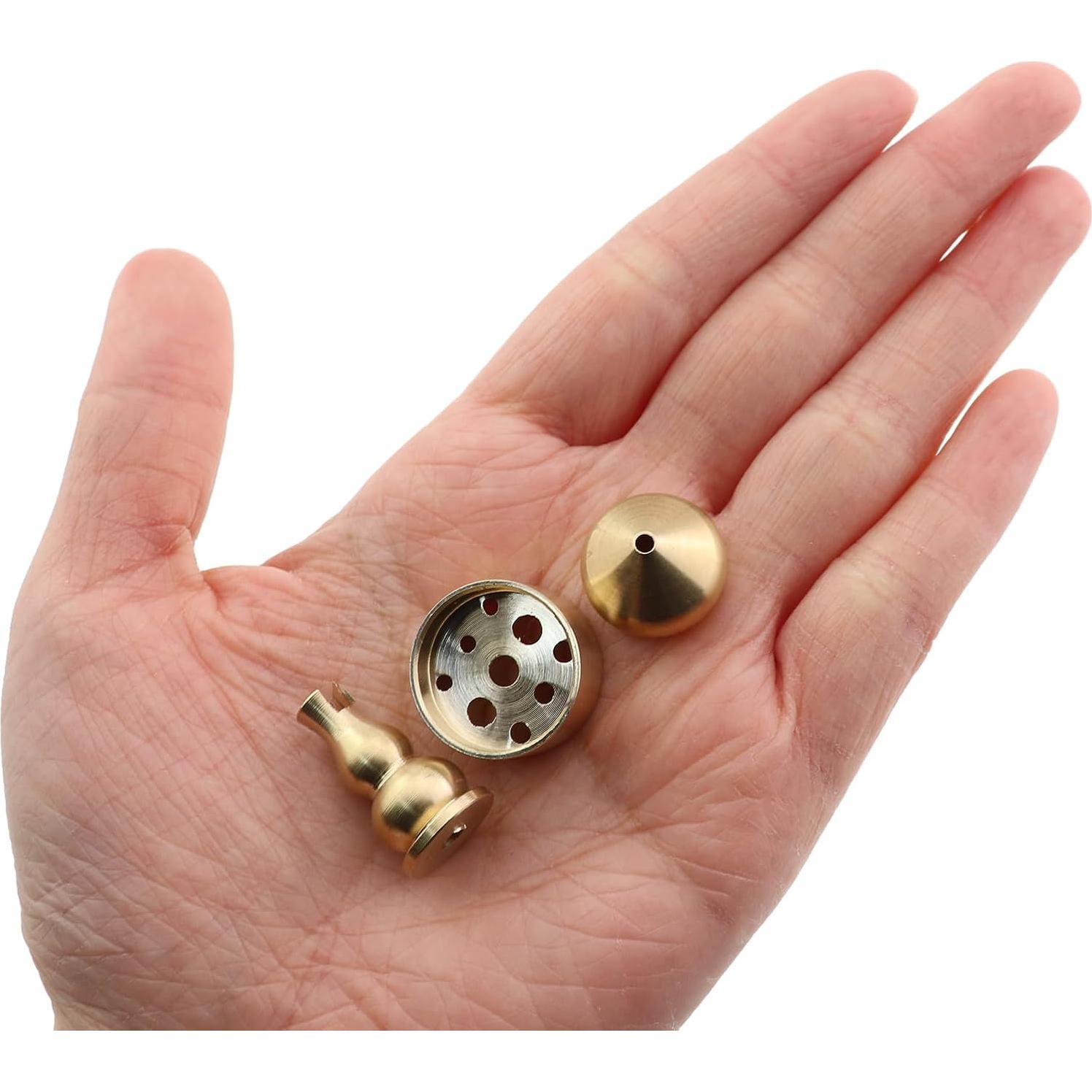 3 Soportes de Incienso de Latón Dorado para Varillas