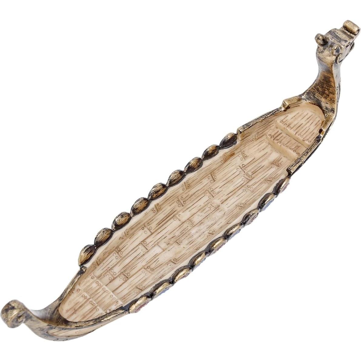 Quemador de Incienso Comeon Barco Dragón Resina 25cm