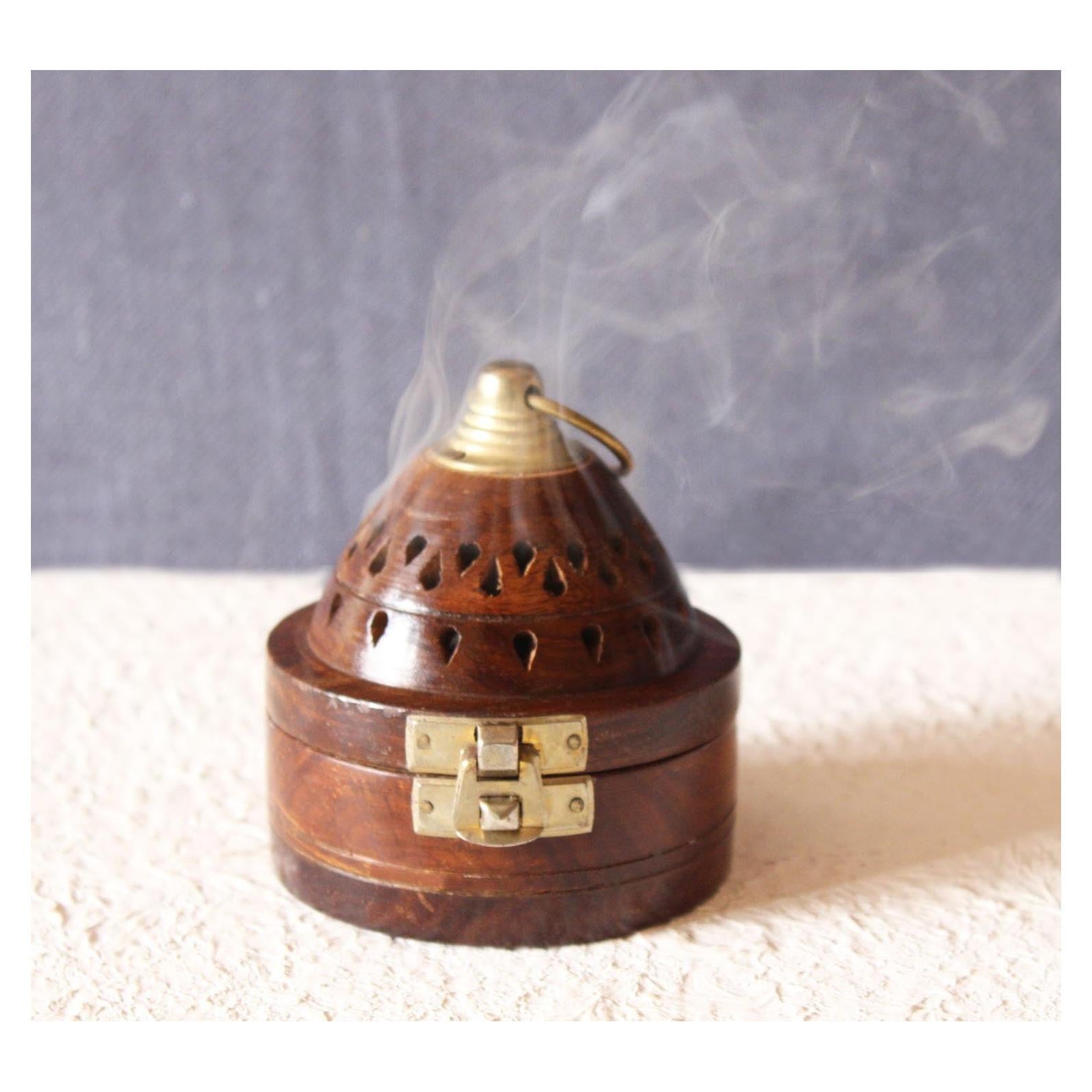 Soporte de Incienso Dhoop TrendBell Piramidal Madera 12.7cm