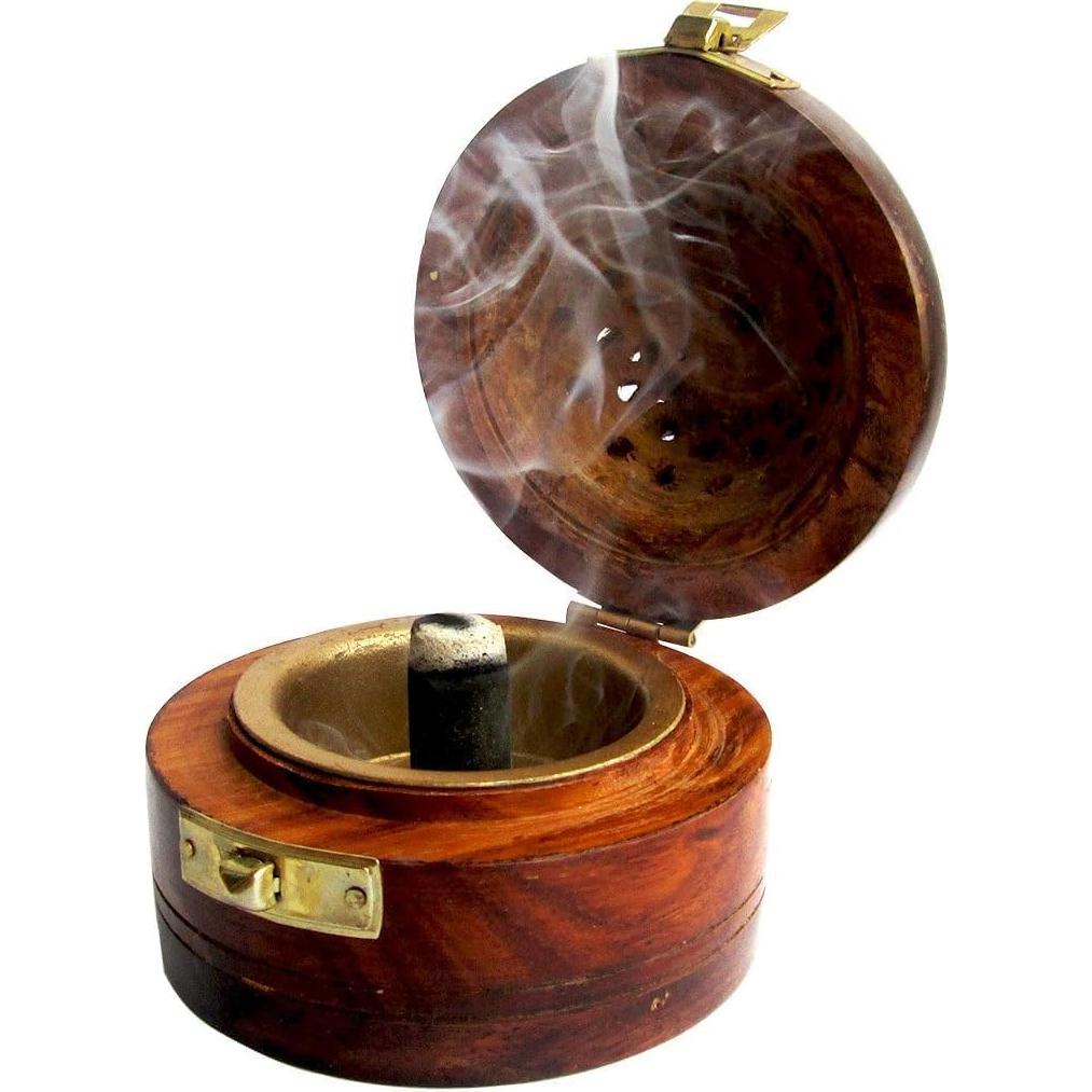 Soporte de Incienso Dhoop TrendBell Piramidal Madera 12.7cm