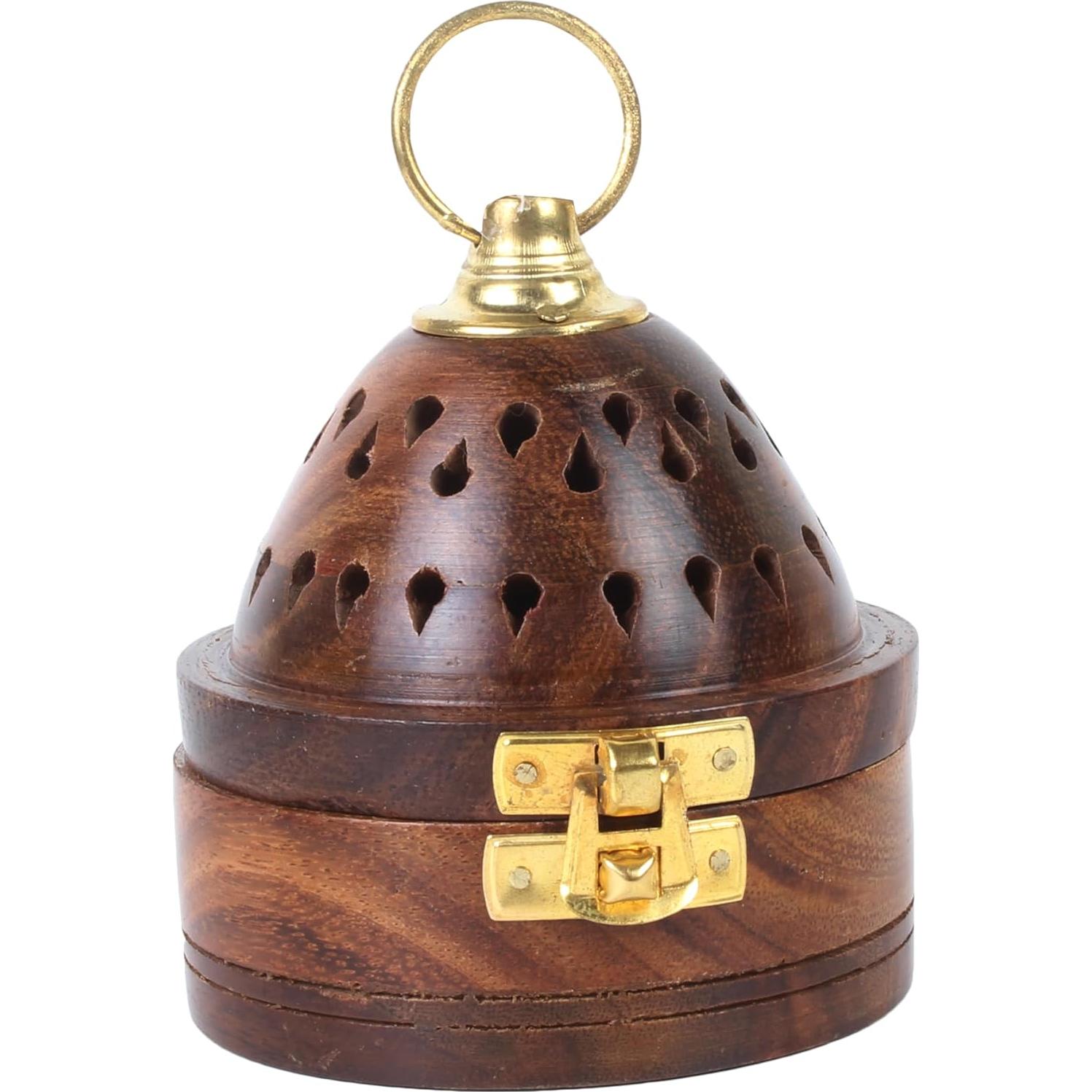 Soporte de Incienso Dhoop TrendBell Piramidal Madera 12.7cm