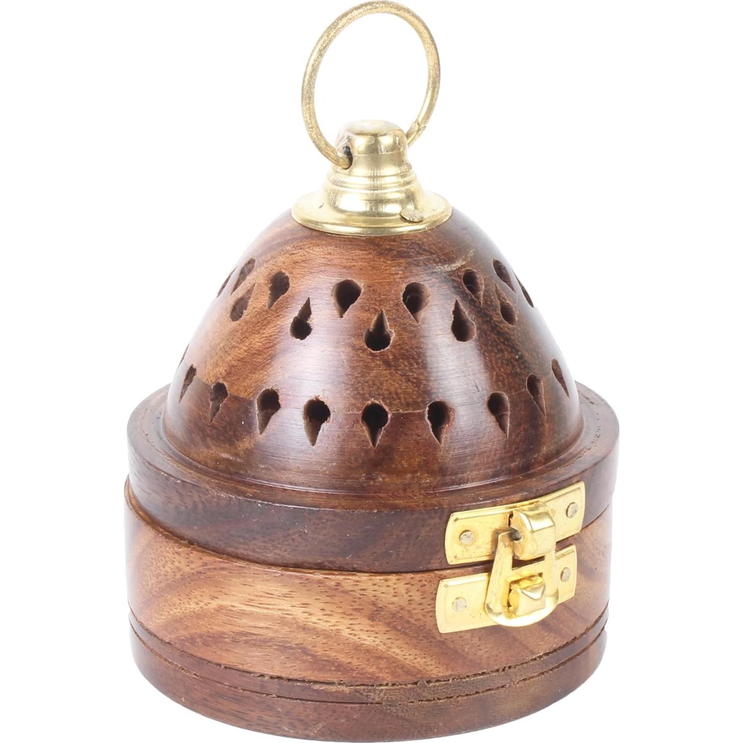 Soporte de Incienso Dhoop TrendBell Piramidal Madera 12.7cm