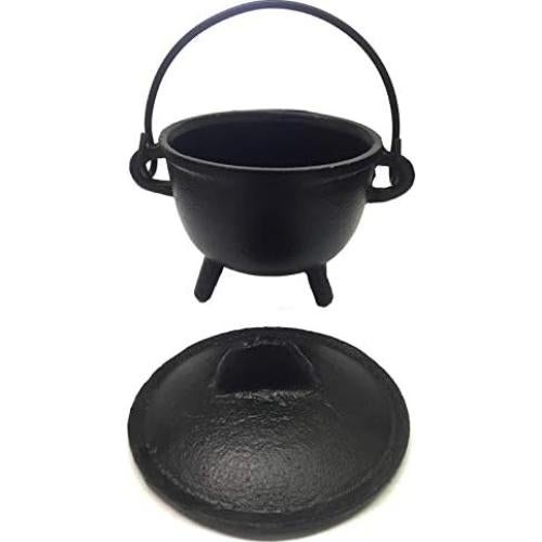 Caldero de Hierro Fundido New Age Imports 10.16 cm con Asa y Tapa