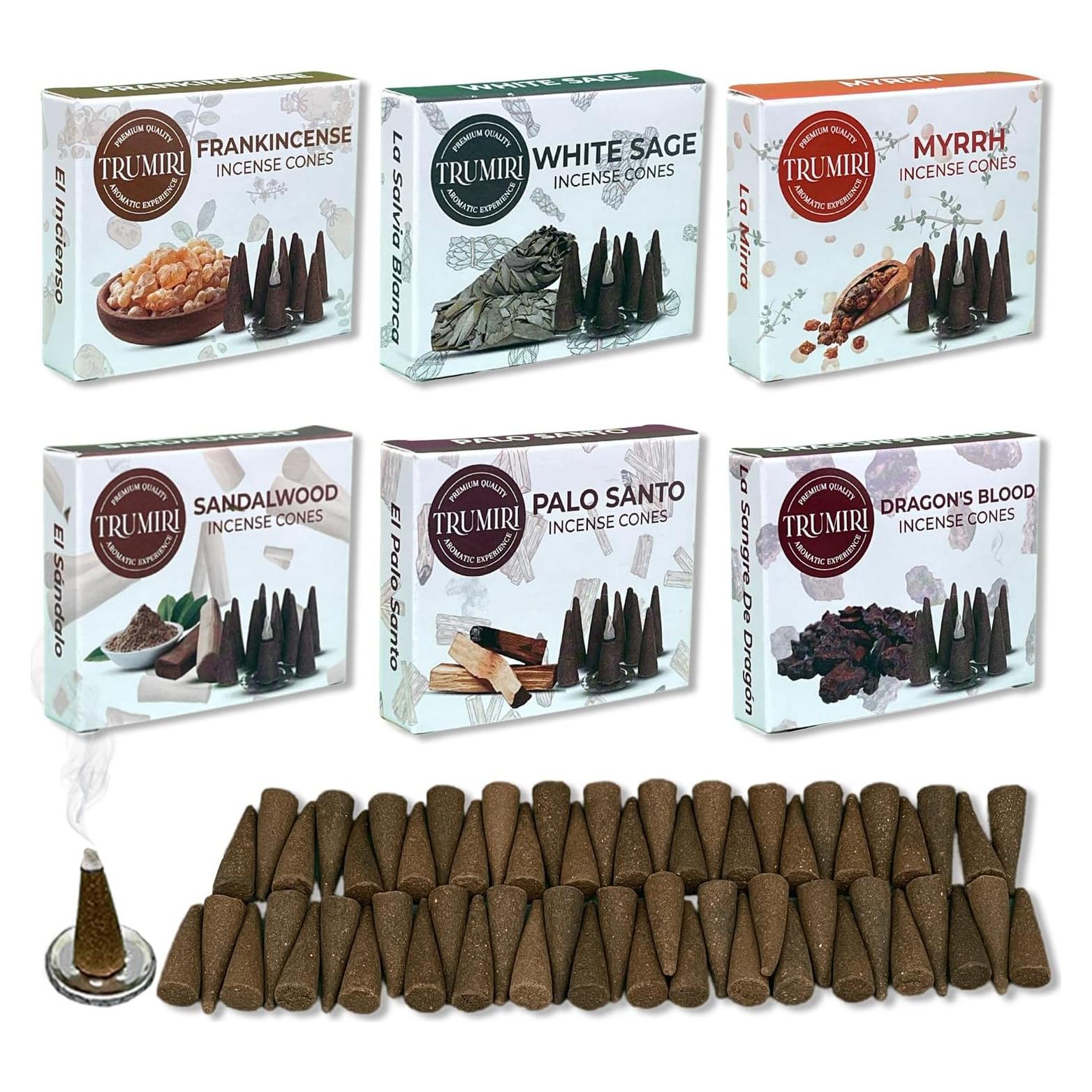 Conos de Incienso Trumiri Woody - 60 Conos Aromatizados