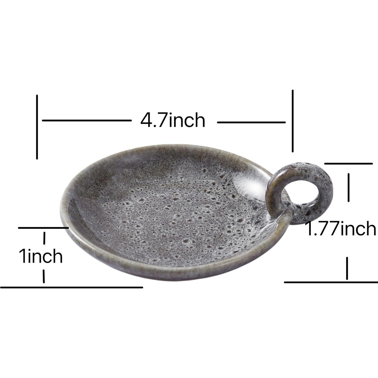 Soporte de Vela de Cerámica Vintage VIRFONOR Verde 12cm