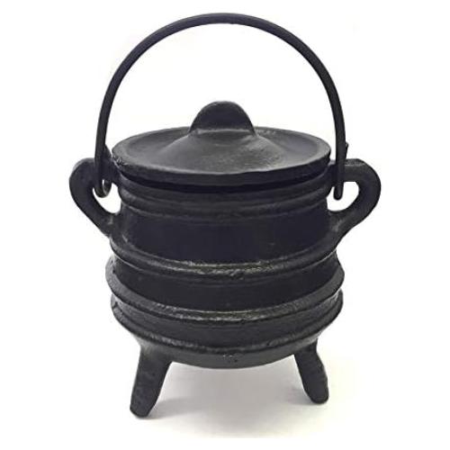 Caldero de Hierro Fundido New Age Imports 10.16 cm con Mango y Tapa