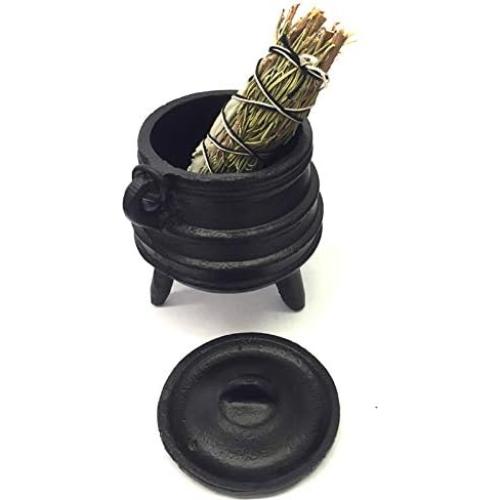 Caldero de Hierro Fundido New Age Imports 10.16 cm con Mango y Tapa