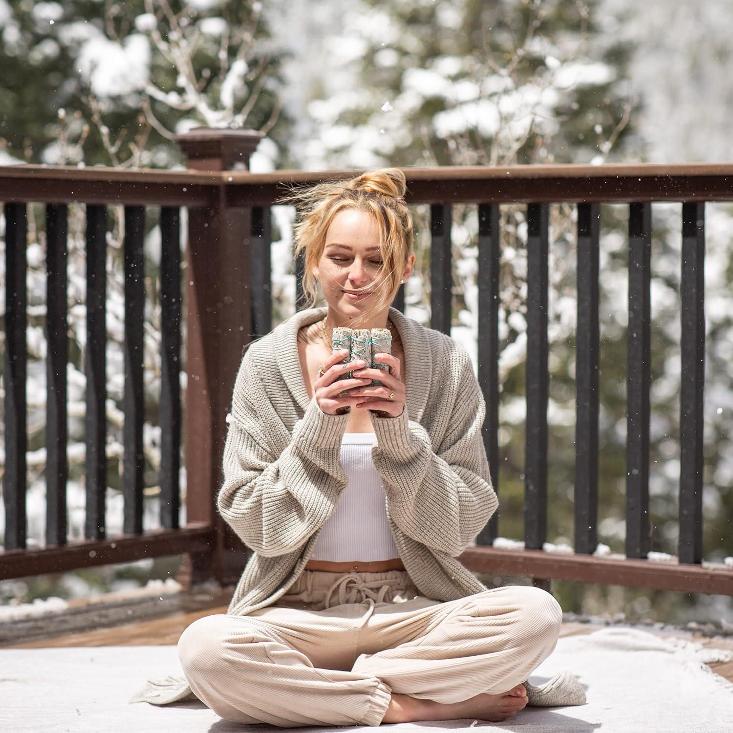 Palos de Salvia Blanca Hechos a Mano 10 cm - JL Local