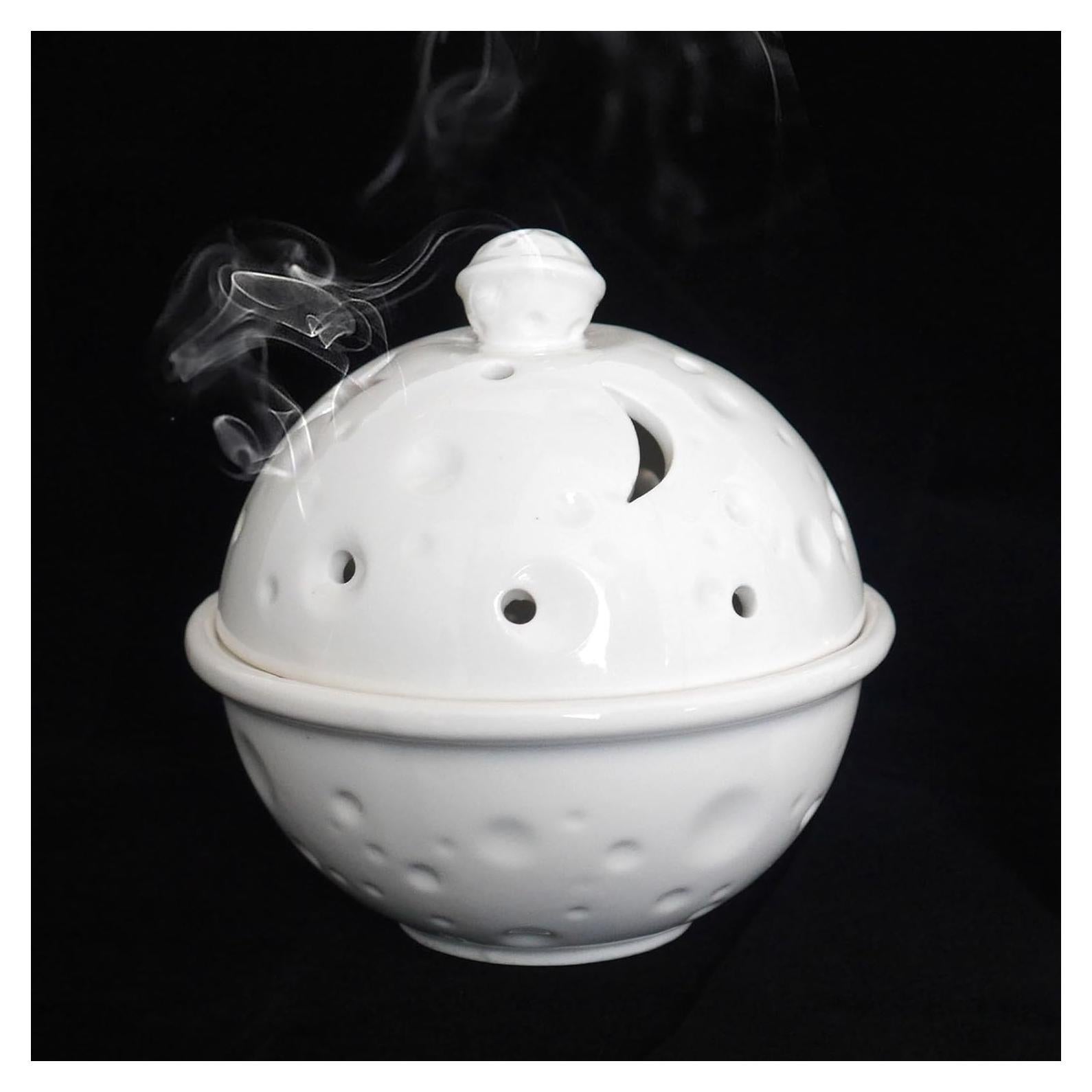 Soporte de Incienso Cerámica Mutochy Luna 5 en 1 Dorado