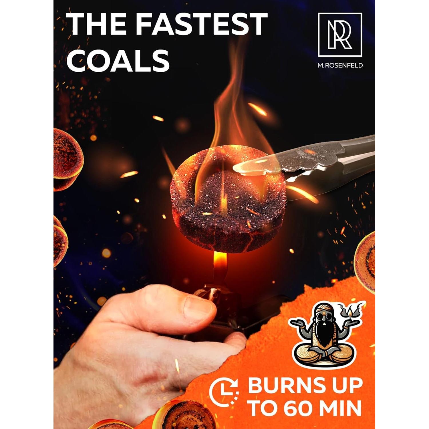 Discos de Carbón para Incienso M. ROSENFELD - 30 pcs 33 mm