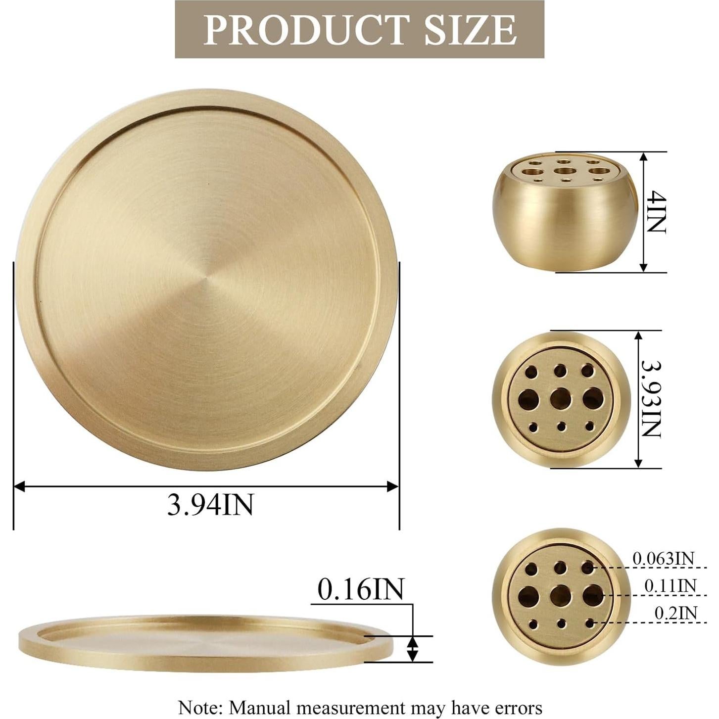 Soporte de Incienso Latón SUJIAMEI 9 Agujeros Doble Uso