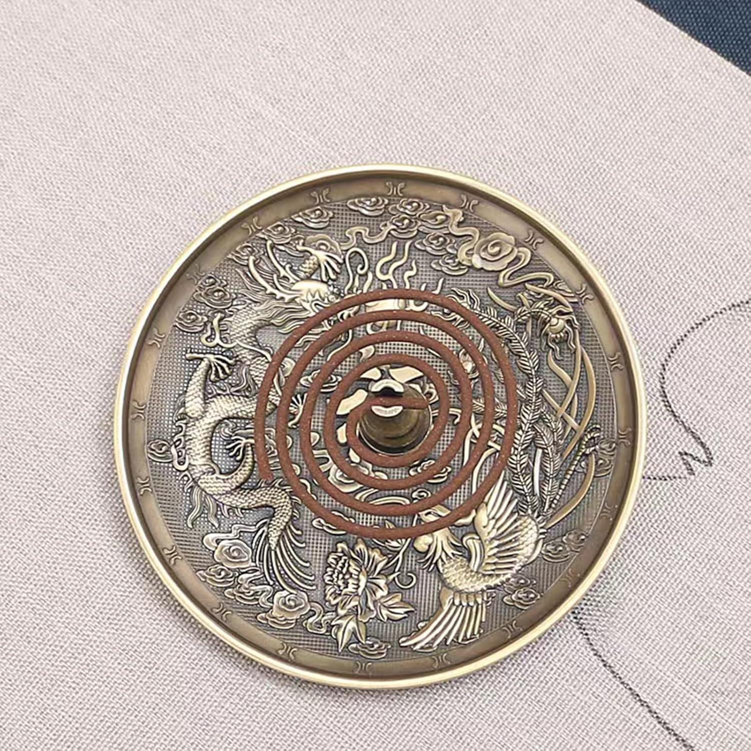 Soporte para Incienso de Latón Amitofo - 3 en 1 Dragón
