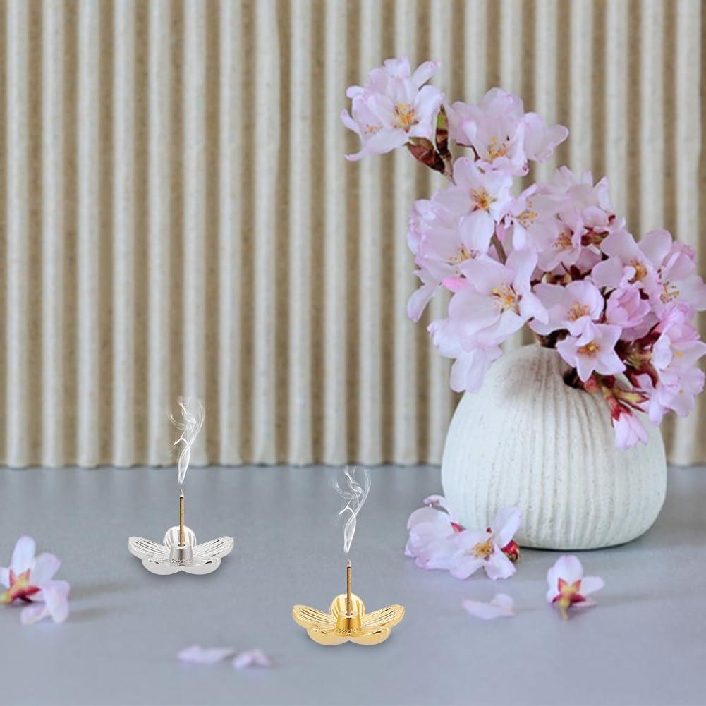 Soporte de Incienso WEBEEDY 4 Piezas Flor de Cerezo
