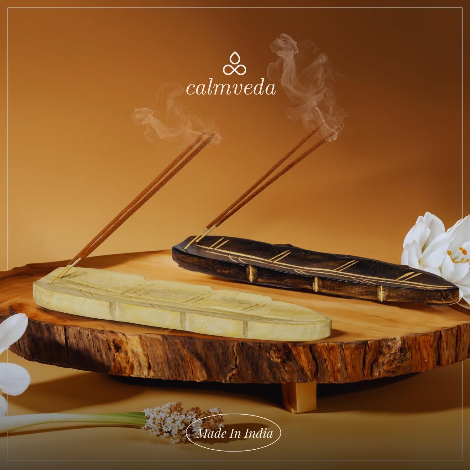 Soporte de Incienso de Madera Calmveda - Paquete de 2 Bandejas 25.4 cm