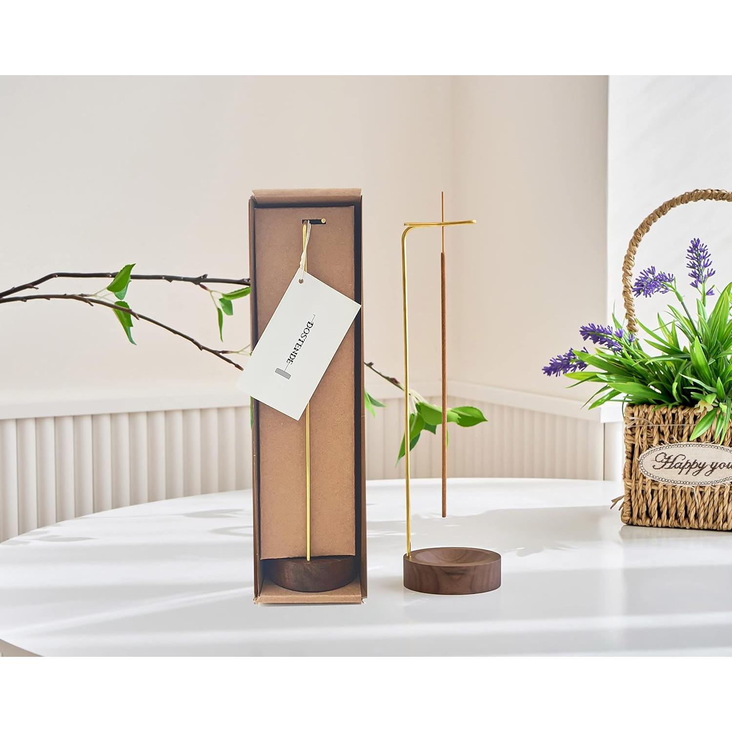 Soporte de Incienso Dostende de Madera de Nogal Multiusos